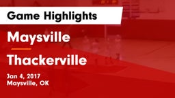 Maysville  vs Thackerville Game Highlights - Jan 4, 2017