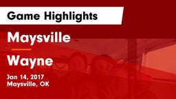 Maysville  vs Wayne  Game Highlights - Jan 14, 2017