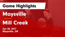 Maysville  vs Mill Creek Game Highlights - Jan 28, 2017