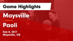 Maysville  vs Paoli  Game Highlights - Feb 8, 2017
