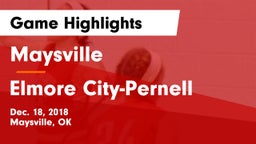 Maysville  vs Elmore City-Pernell Game Highlights - Dec. 18, 2018