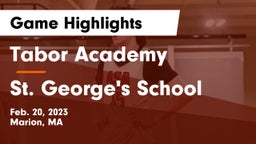 Tabor Academy  vs St. George's School Game Highlights - Feb. 20, 2023