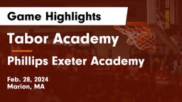 Tabor Academy vs Phillips Exeter Academy Game Highlights - Feb. 28, 2024