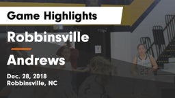 Robbinsville  vs Andrews  Game Highlights - Dec. 28, 2018