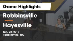 Robbinsville  vs Hayesville Game Highlights - Jan. 28, 2019