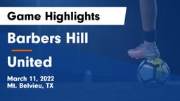 Barbers Hill  vs United  Game Highlights - March 11, 2022