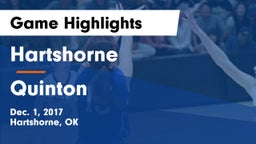 Hartshorne  vs Quinton  Game Highlights - Dec. 1, 2017