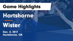 Hartshorne  vs Wister  Game Highlights - Dec. 4, 2017