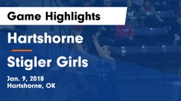 Hartshorne  vs Stigler Girls Game Highlights - Jan. 9, 2018