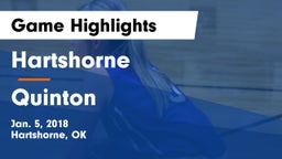 Hartshorne  vs Quinton  Game Highlights - Jan. 5, 2018