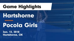Hartshorne  vs Pocola Girls Game Highlights - Jan. 12, 2018