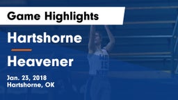 Hartshorne  vs Heavener  Game Highlights - Jan. 23, 2018