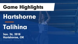 Hartshorne  vs Talihina  Game Highlights - Jan. 26, 2018