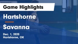 Hartshorne  vs Savanna  Game Highlights - Dec. 1, 2020