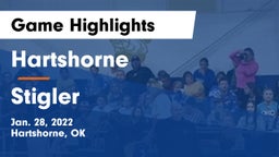 Hartshorne  vs Stigler  Game Highlights - Jan. 28, 2022