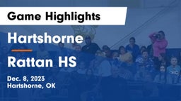 Hartshorne  vs Rattan HS Game Highlights - Dec. 8, 2023