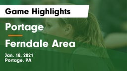 Portage  vs Ferndale  Area  Game Highlights - Jan. 18, 2021