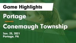 Portage  vs Conemaugh Township  Game Highlights - Jan. 25, 2021