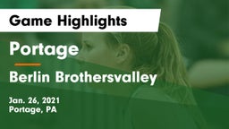Portage  vs Berlin Brothersvalley  Game Highlights - Jan. 26, 2021