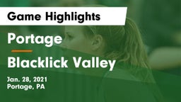 Portage  vs Blacklick Valley  Game Highlights - Jan. 28, 2021