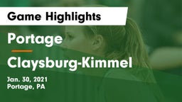 Portage  vs Claysburg-Kimmel  Game Highlights - Jan. 30, 2021