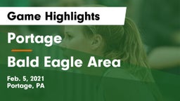 Portage  vs Bald Eagle Area  Game Highlights - Feb. 5, 2021