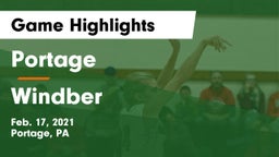 Portage  vs Windber  Game Highlights - Feb. 17, 2021