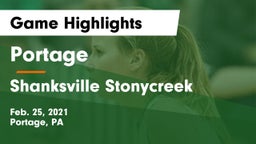 Portage  vs Shanksville Stonycreek  Game Highlights - Feb. 25, 2021