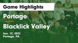 Portage  vs Blacklick Valley  Game Highlights - Jan. 12, 2022