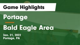 Portage  vs Bald Eagle Area Game Highlights - Jan. 21, 2022