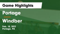 Portage  vs Windber  Game Highlights - Feb. 18, 2022