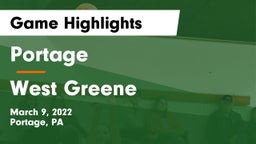 Portage  vs West Greene  Game Highlights - March 9, 2022