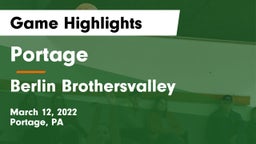 Portage  vs Berlin Brothersvalley  Game Highlights - March 12, 2022