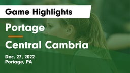 Portage  vs Central Cambria  Game Highlights - Dec. 27, 2022