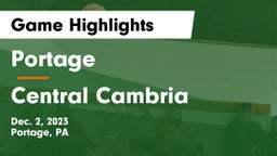 Portage  vs Central Cambria  Game Highlights - Dec. 2, 2023