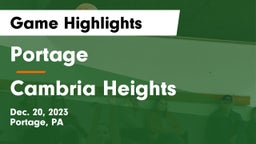 Portage  vs Cambria Heights  Game Highlights - Dec. 20, 2023