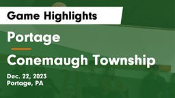 Portage  vs Conemaugh Township  Game Highlights - Dec. 22, 2023