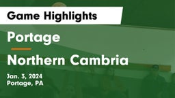 Portage  vs Northern Cambria  Game Highlights - Jan. 3, 2024