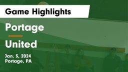 Portage  vs United  Game Highlights - Jan. 5, 2024