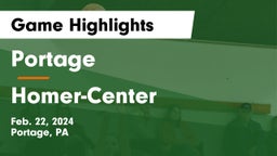 Portage  vs Homer-Center  Game Highlights - Feb. 22, 2024
