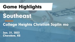 Southeast  vs College Heights Christian Joplin mo Game Highlights - Jan. 21, 2022