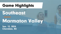 Southeast  vs Marmaton Valley  Game Highlights - Jan. 12, 2024