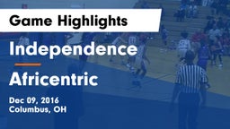 Independence  vs Africentric  Game Highlights - Dec 09, 2016