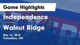 Independence  vs Walnut Ridge  Game Highlights - Dec 16, 2016