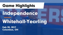 Independence  vs Whitehall-Yearling  Game Highlights - Feb 20, 2017