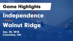 Independence  vs Walnut Ridge  Game Highlights - Jan. 30, 2018