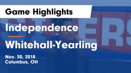 Independence  vs Whitehall-Yearling  Game Highlights - Nov. 30, 2018