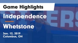 Independence  vs Whetstone  Game Highlights - Jan. 12, 2019