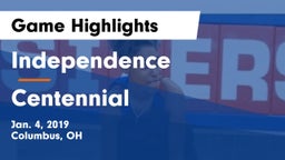 Independence  vs Centennial  Game Highlights - Jan. 4, 2019