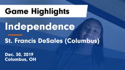 Independence  vs St. Francis DeSales  (Columbus) Game Highlights - Dec. 30, 2019
